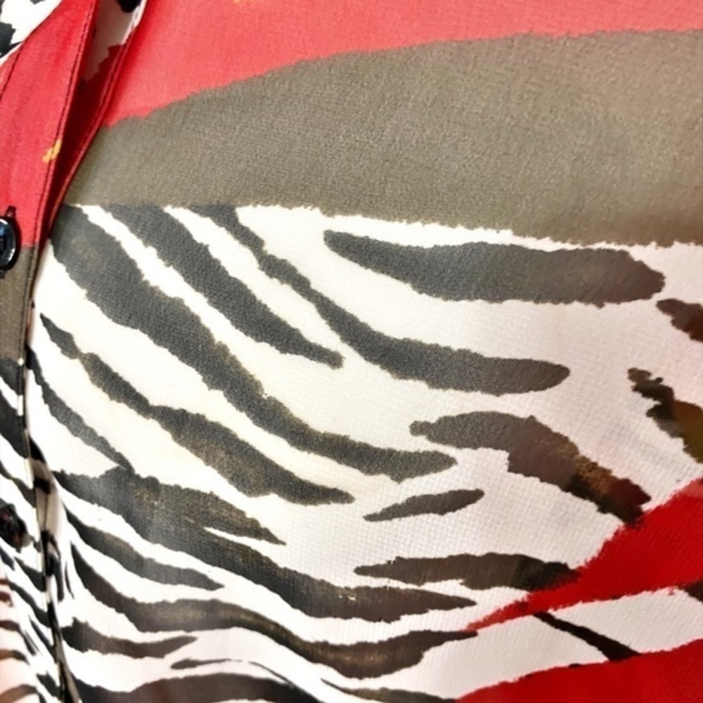 Chico’s Semi Sheer Multicolored Animal Print Tank Top - Picture 7 of 9